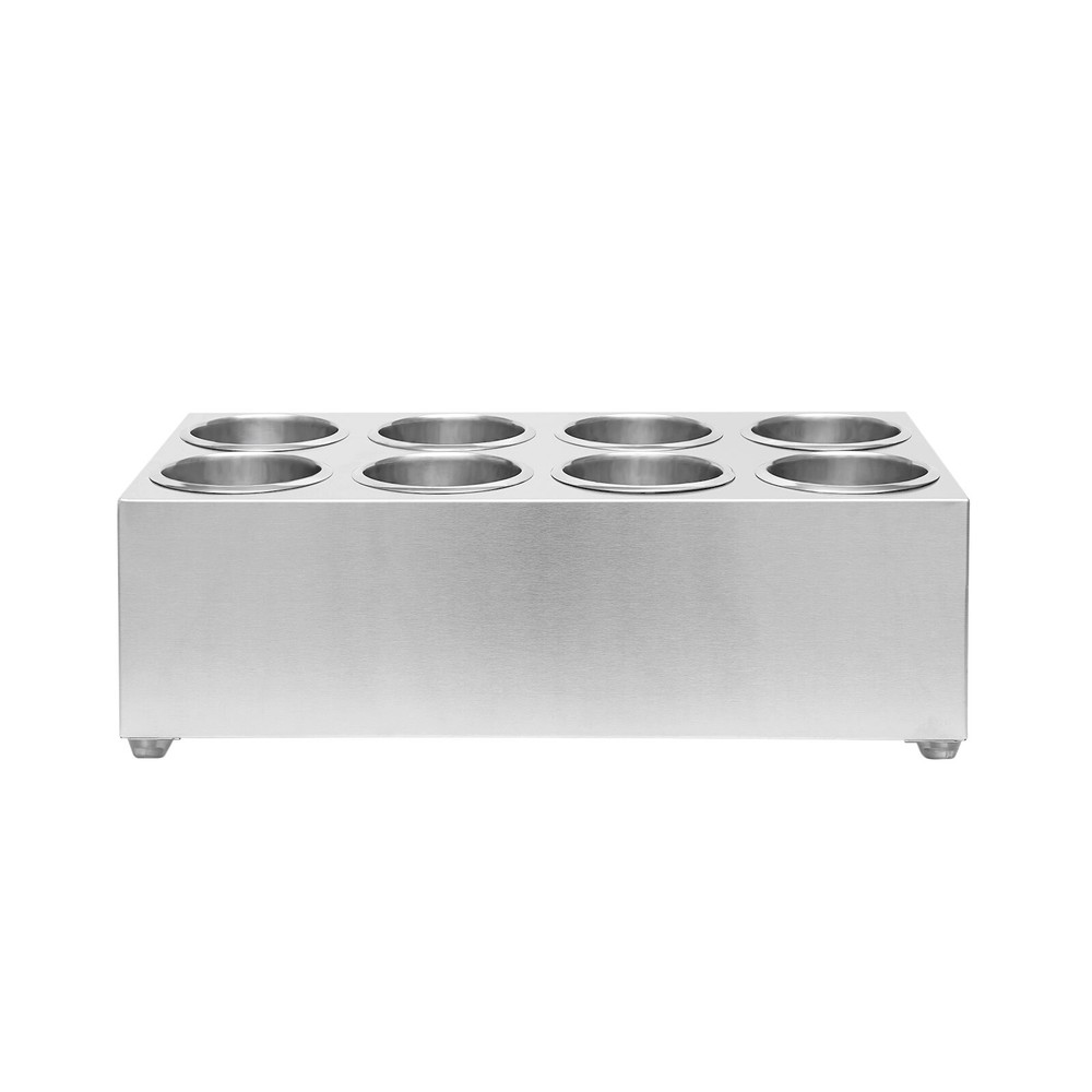 8 Compartment Stainless Steel Flatware Holder for Efficient Storage