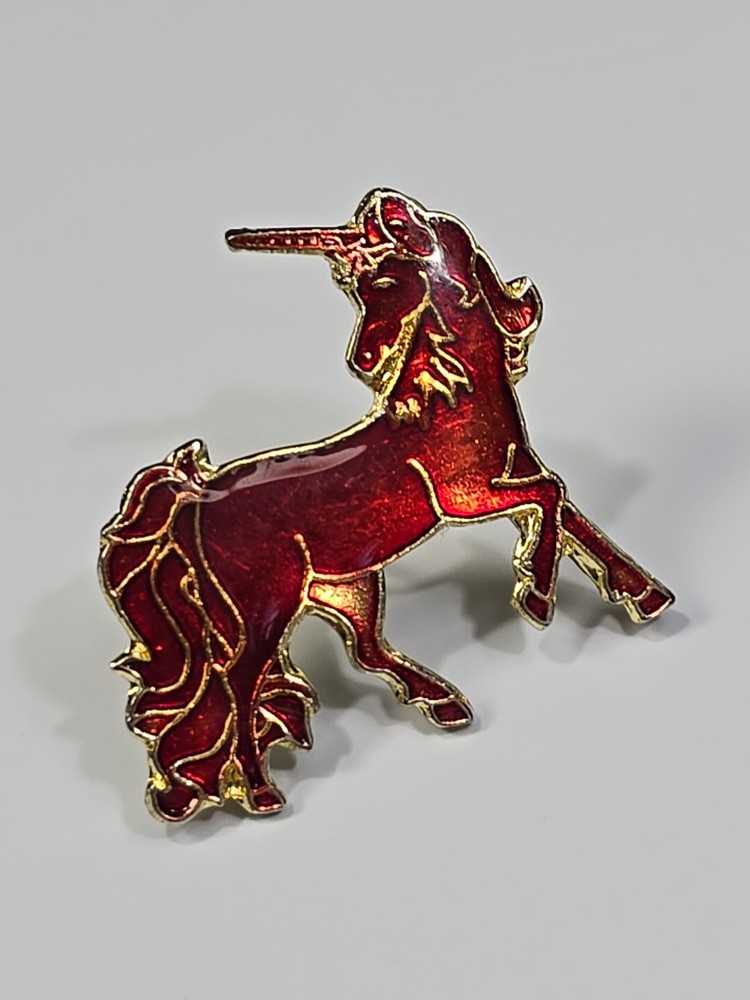 Red Unicorn Lapel Pin