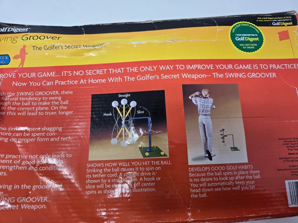 Golf Digest Swing Groover Training Aid Hook Slice Straight Golf Practice Trainer