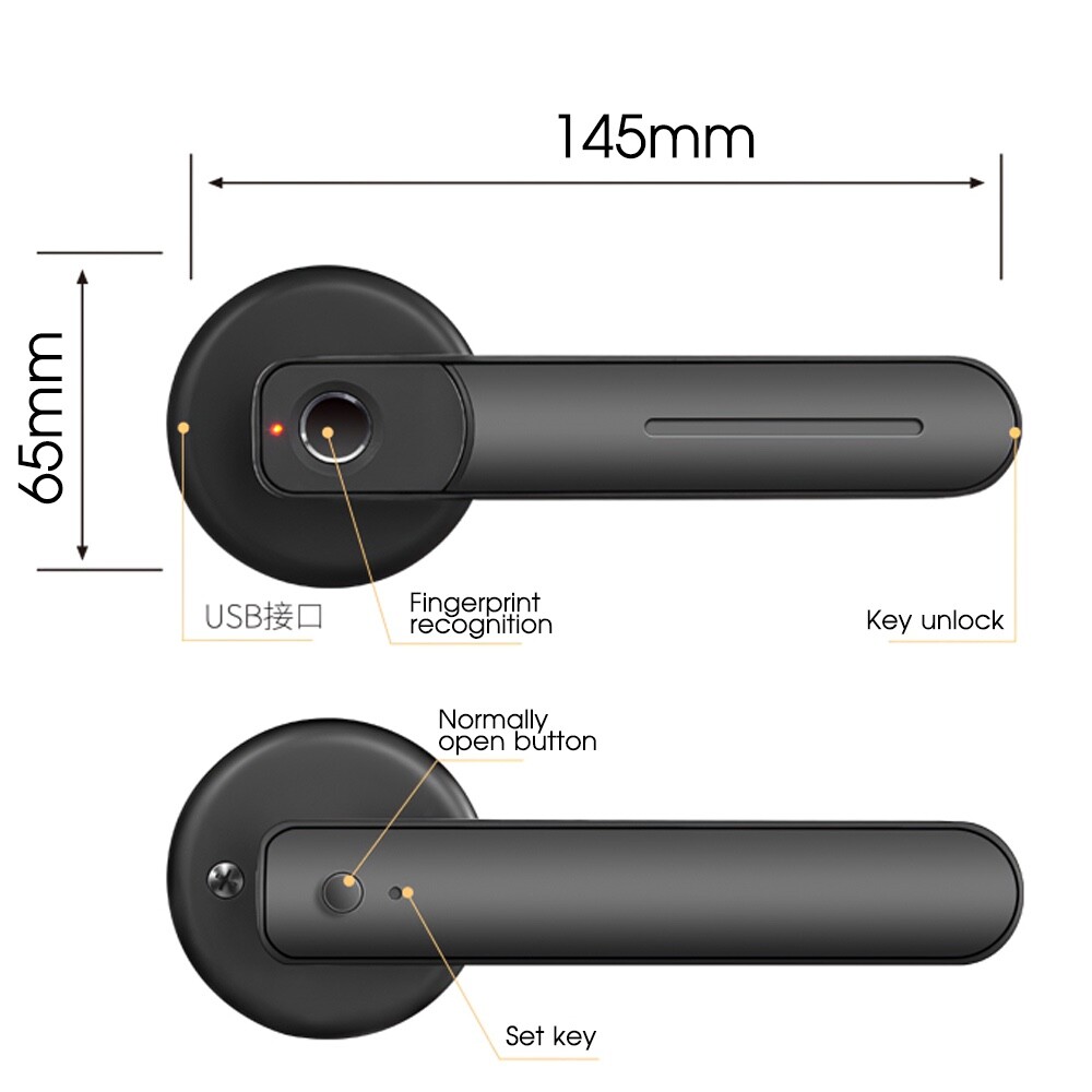 Touchless Fingerprint Keypad Door Lock