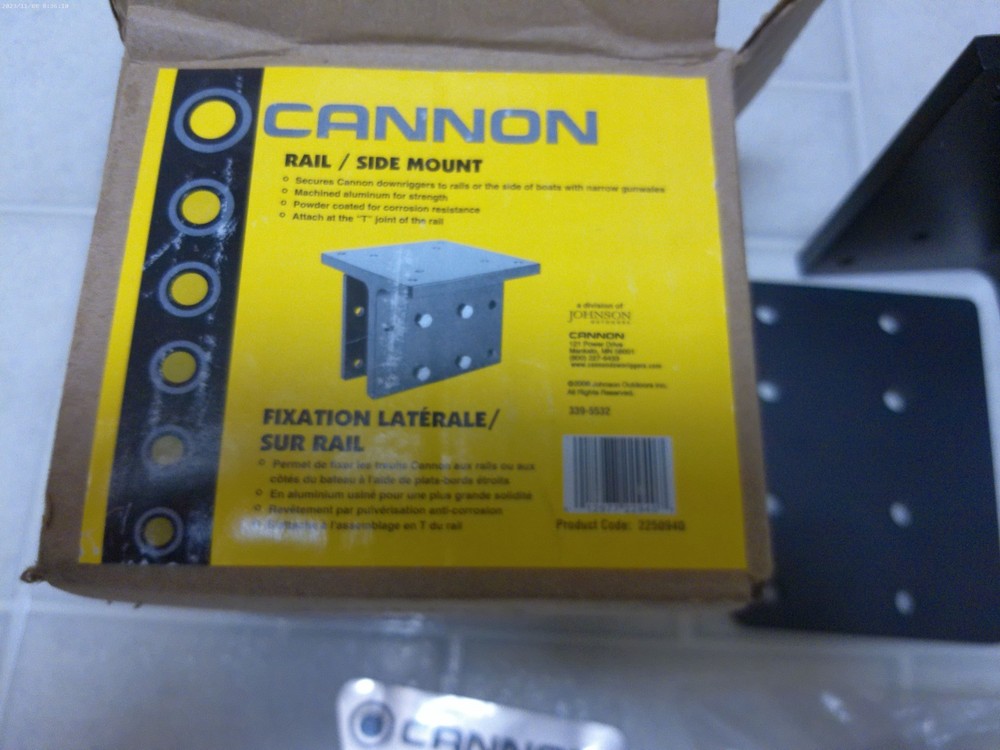 Cannon Rail/Side Mount For Downrigger 2250940