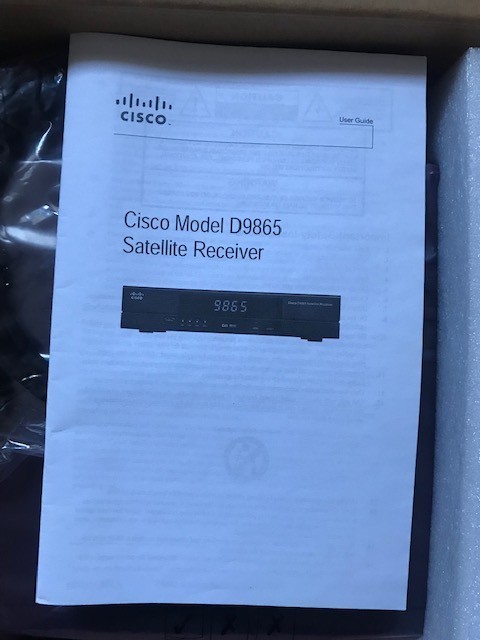 Cisco D9865-H AFN decoder satellite receiver New with cables & remote control