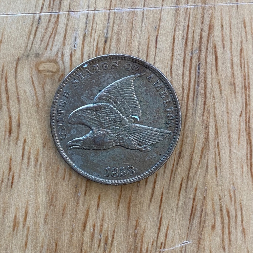 1858 Flying Eagle Cent - XF - AU Condition - Small Letters