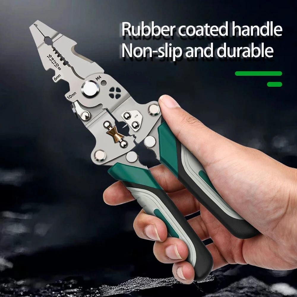 Foldable Wire Stripper, Pulley Design Multi-function Electrician Wire Splitter W