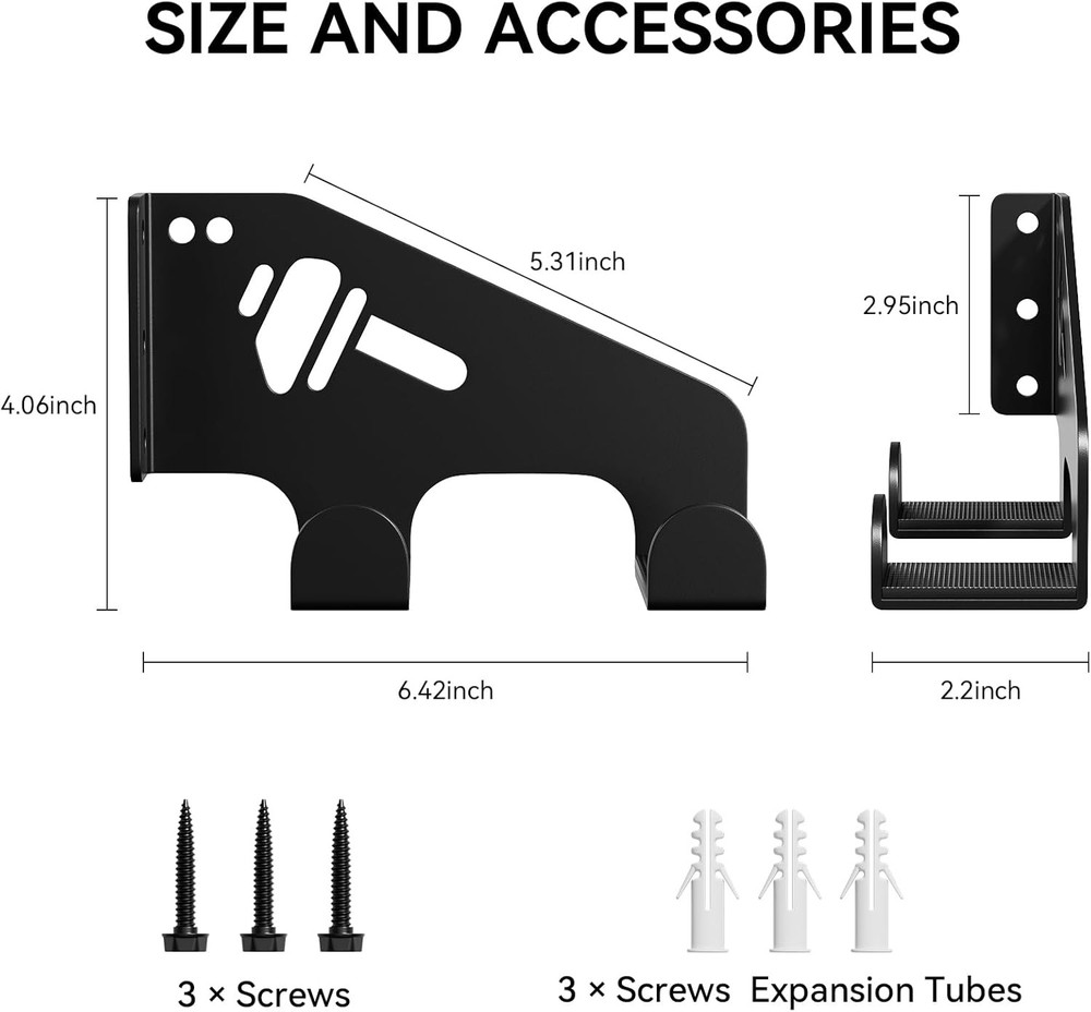 Heavy-Duty Wall Mount for Chainsaws - Garage Storage Organizer