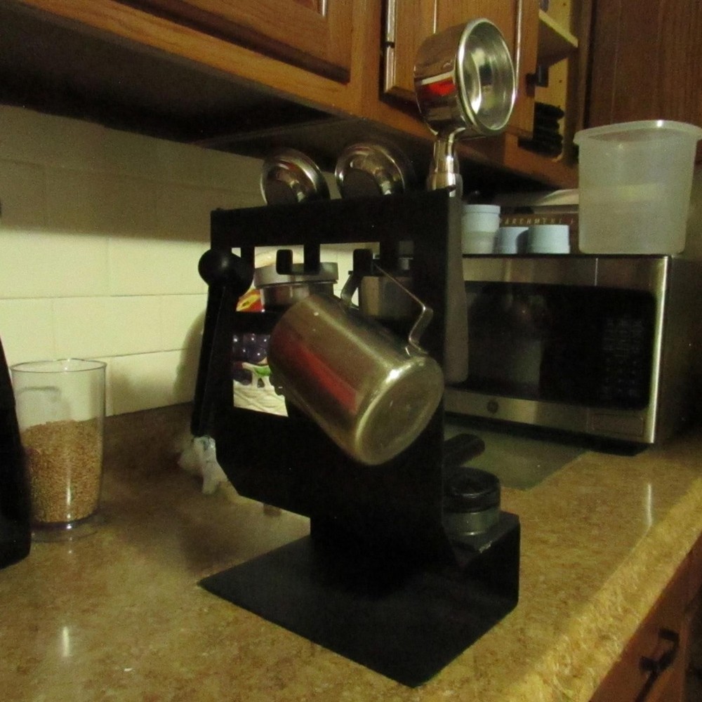 Dual-Function Iron Barista Tool Organizer & Tamping Station