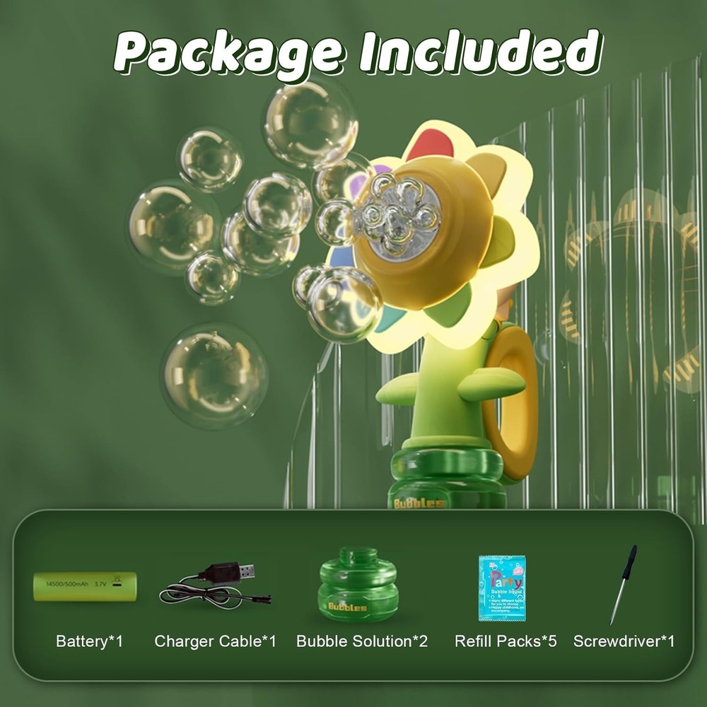 Bubble Machine, Automatic Bubble Maker, Portable Battery Operated Bubble Toys