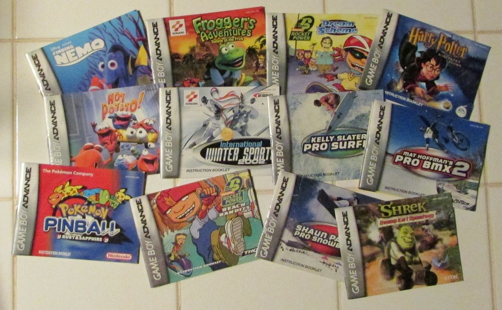 Nintendo Game Boy Basic / Advance / Color manuals & boxes gameboy booklets