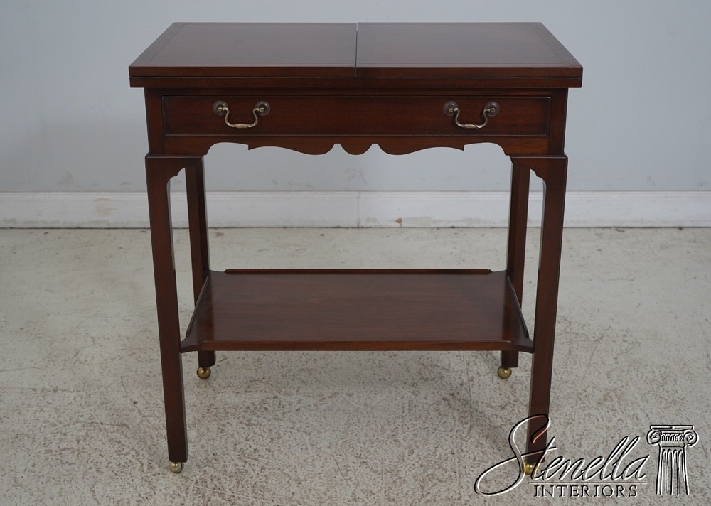 L62569EC: SMITH & WATSON Flip Top Mahogany Server Cart