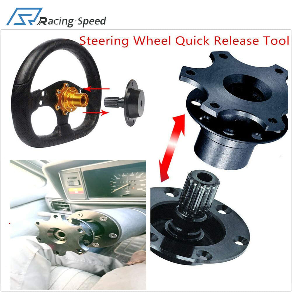 Universal Car Steering Wheel Ball Quick Release Hub Adapter Snap Off Kit Adapter