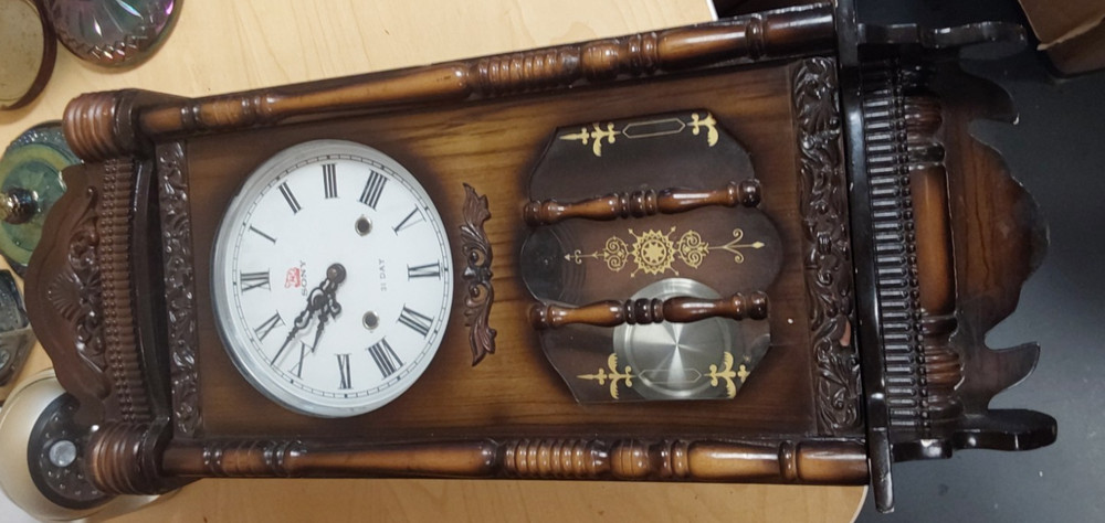 Vintage Sony 31 DAY Wall Clock - Needs work - Beautiful Details