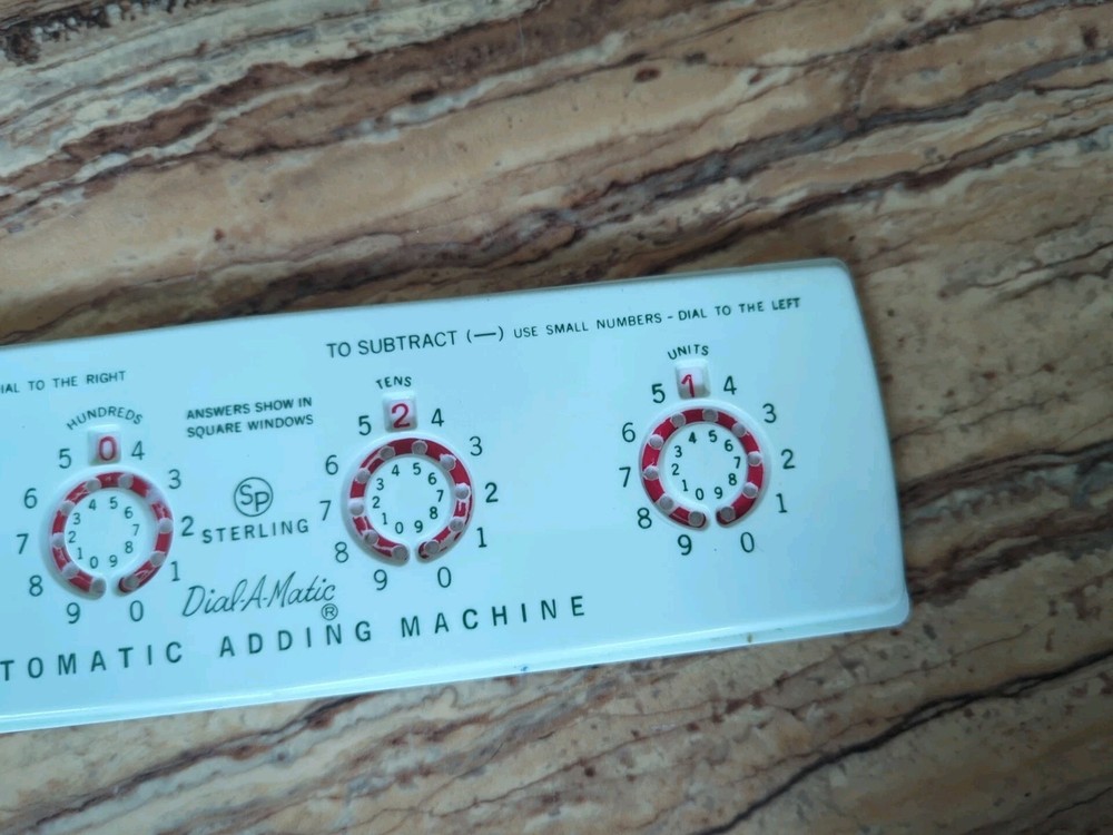 Sterling #565 Dial-A-Matic Automatic Mechanical Adding Machine Vintage