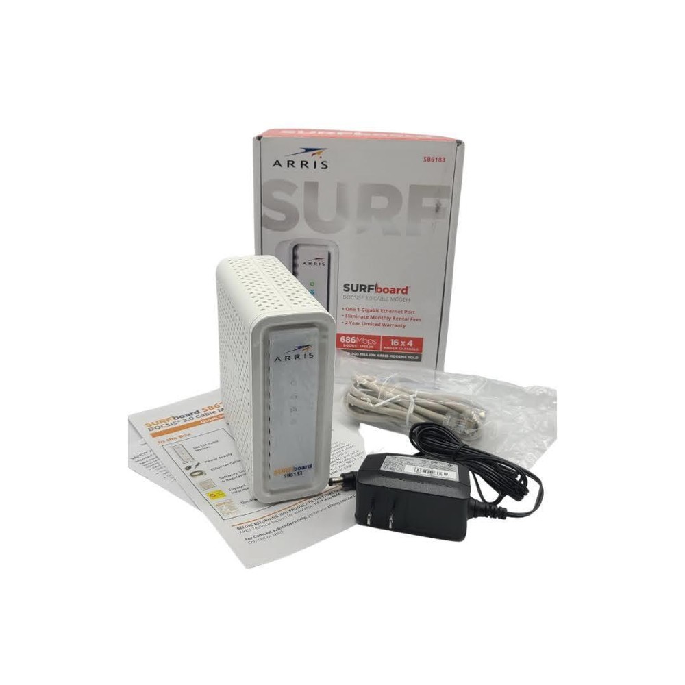 ARRIS® Surfboard® SB6183 Cable Modem, White