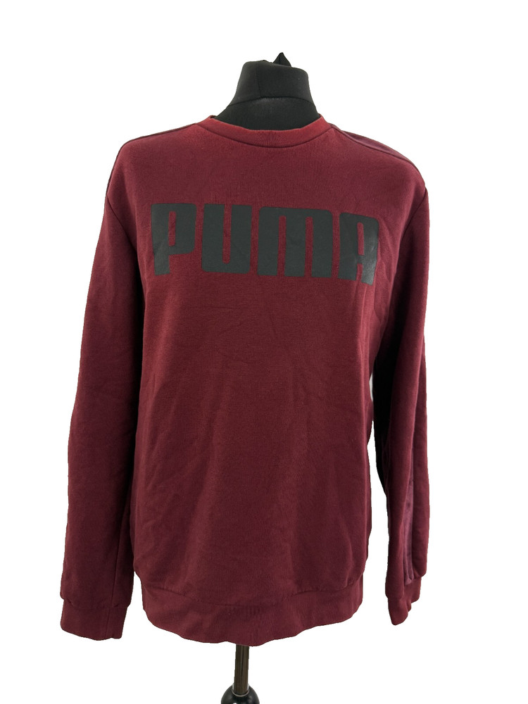 Puma Jumper Red Medium 38-40 in Crew Neck Pullover Sweater