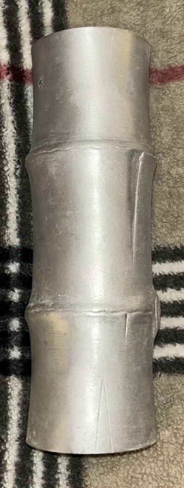Pewter Colored Bamboo Vase