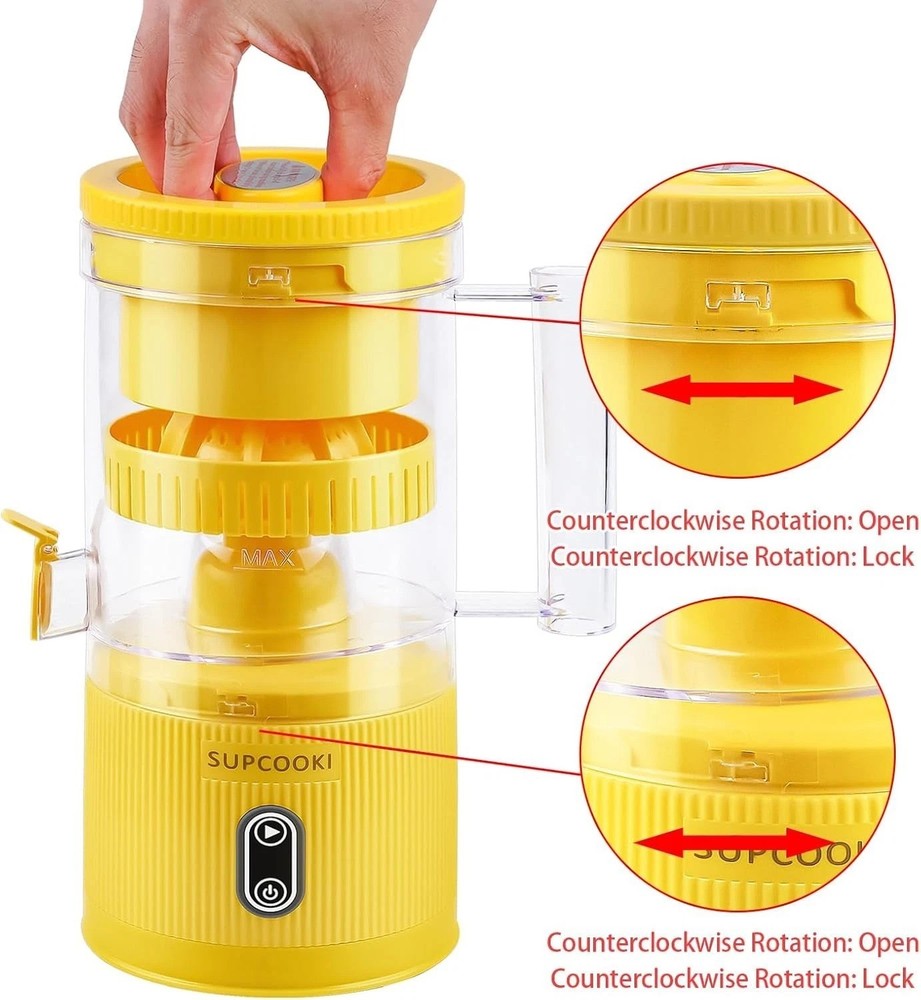Electric Rechargeable Citrus Juicer - Automatic Sq