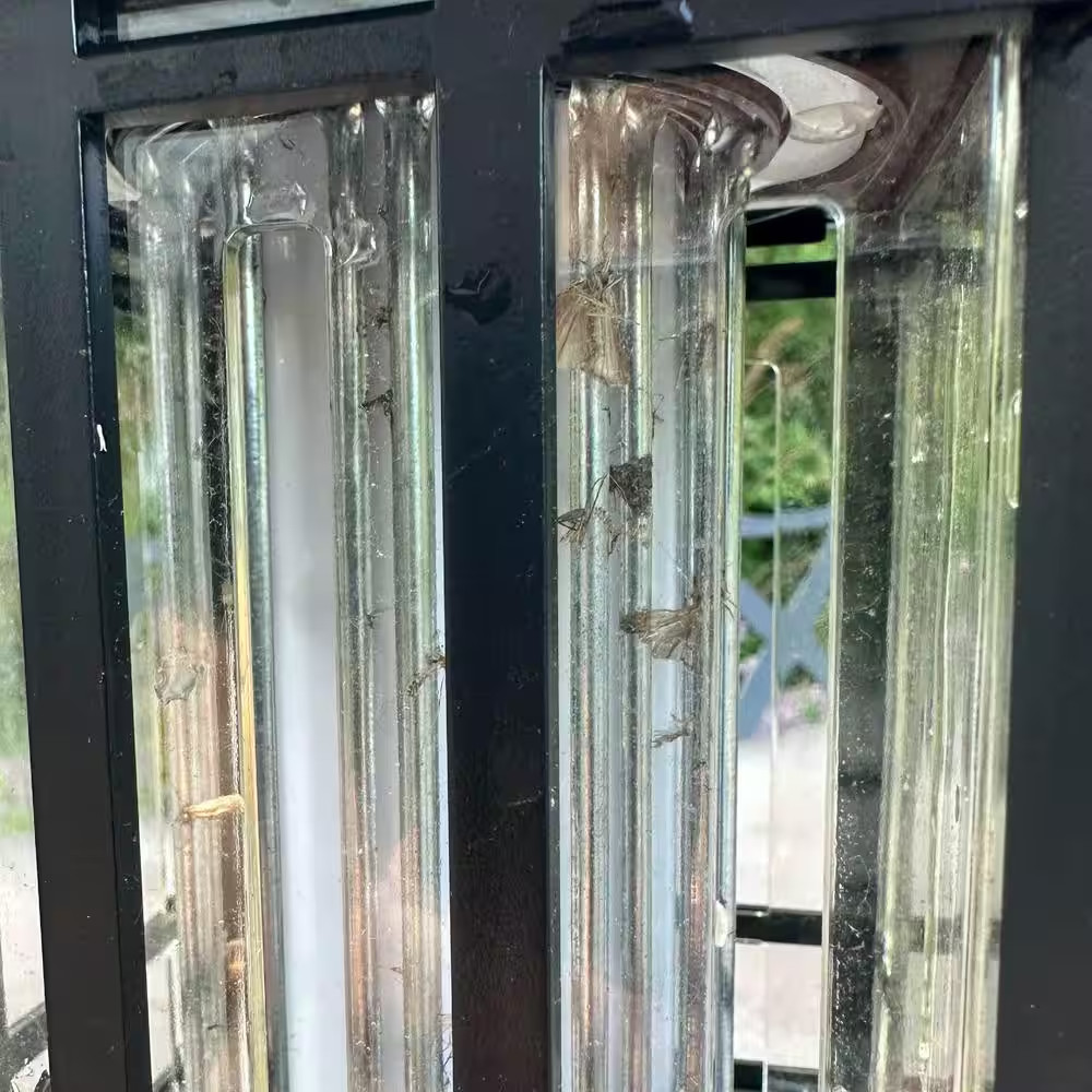 Solar Patio Lantern Bug Zapper, 1/2 Acre Coverage, Led Flame Effect