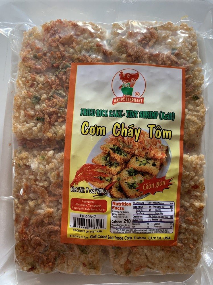 Fried rice Cake Instant Tiny Shrimp Krill Com Chat Tom 7oz