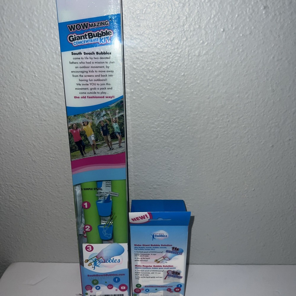 Giant Bubble Concentrate Kit With Additional Bubble Concentrate New