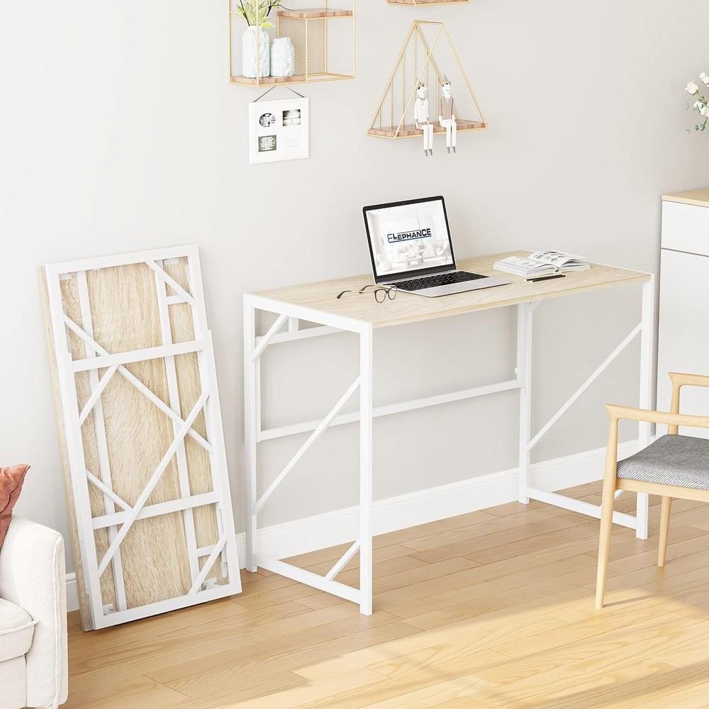 Folding Desk Writing Computer Desk Home Office No-Assembly Study Office Desk