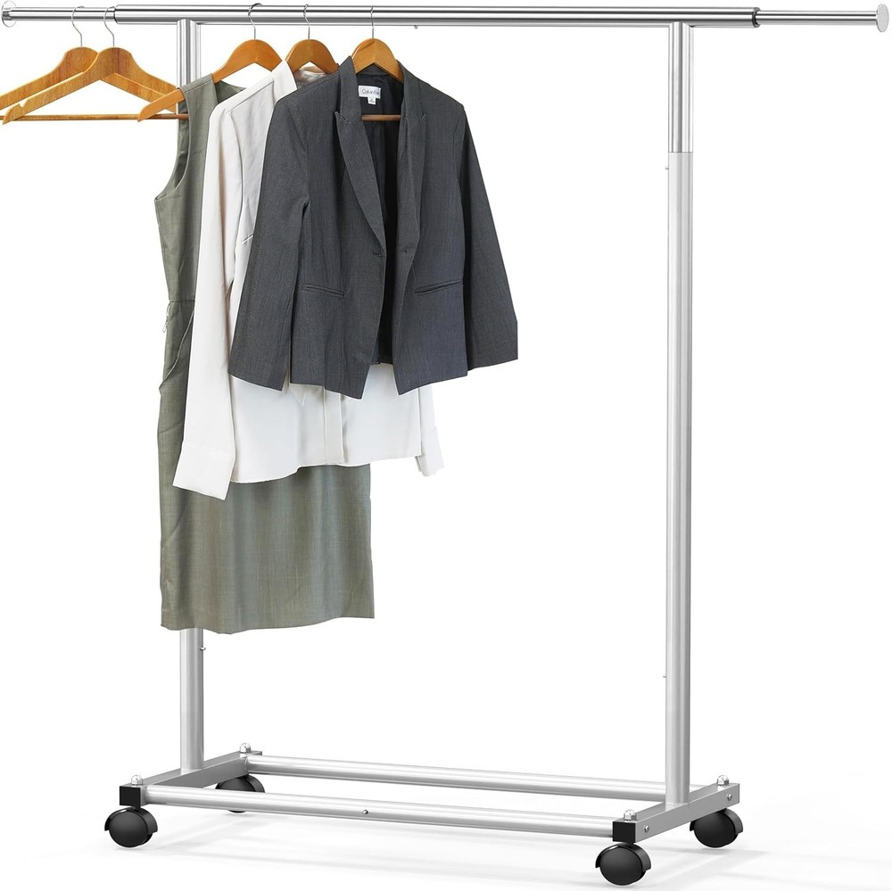 Adjustable Workspace Garment Rack - Elegant 30" to 48" Extendable Design