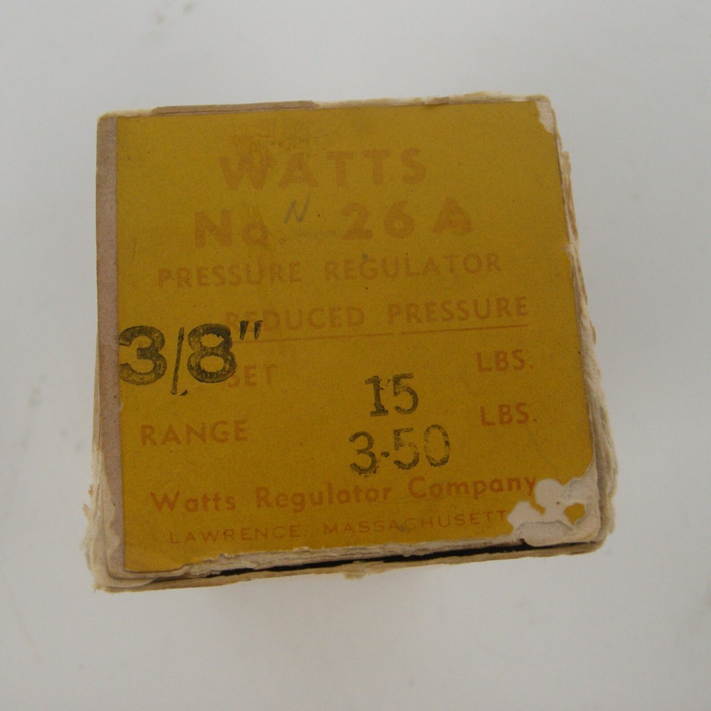 Watts Small 3-50 lbs Reduced Pressure Regulator 3/8" 26A