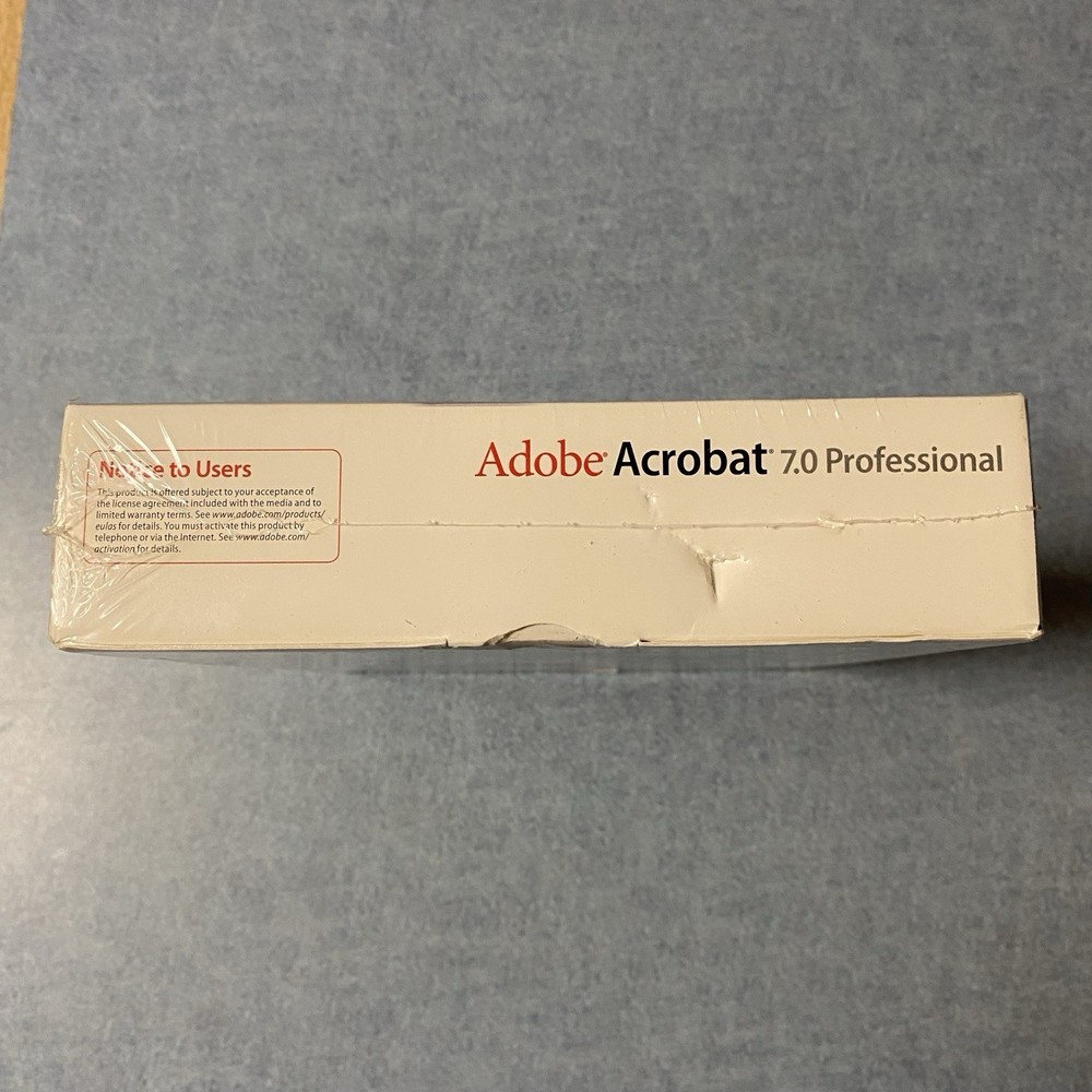 Adobe Acrobat 7.0 Professional - New - Windows Xp - Not Supported Anymore