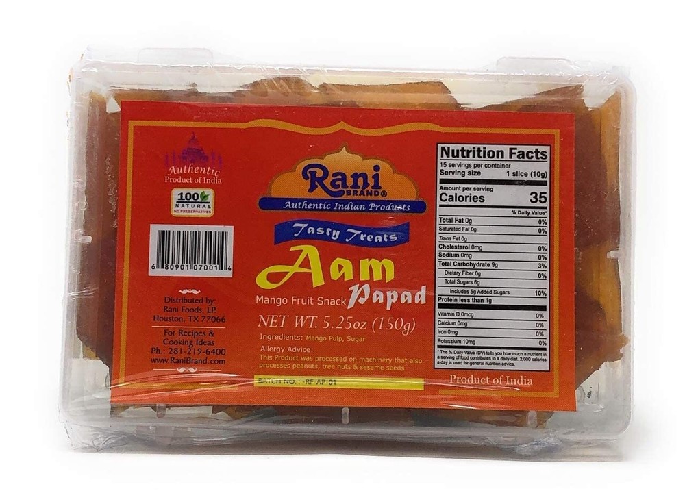 Rani Aam Papad (Mango Fruit Snack) 5.25oz (150g)