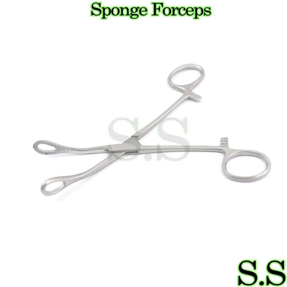 New BODY PIERCING Forceps Kit Hemostat SPONGE CLAMP 6" Curved