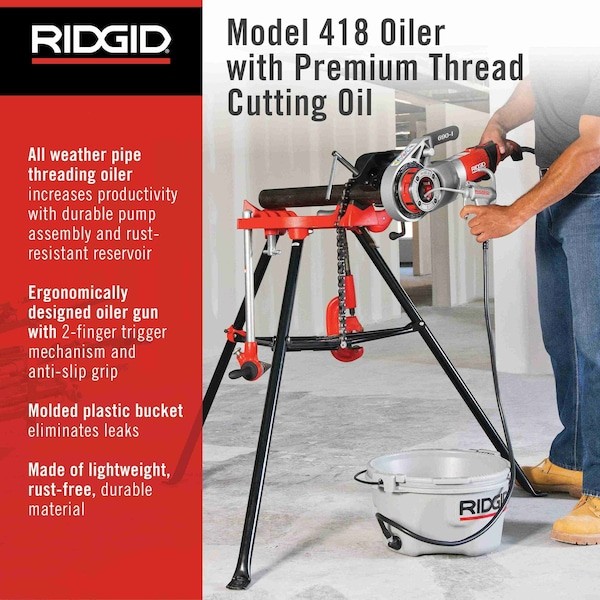 Ridgid 10883 Pipe Threader Oiler, 1 Gal