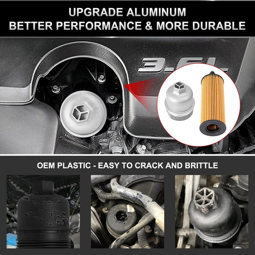 Upgrade Aluminum Engine Oil Filter Housing Cap with