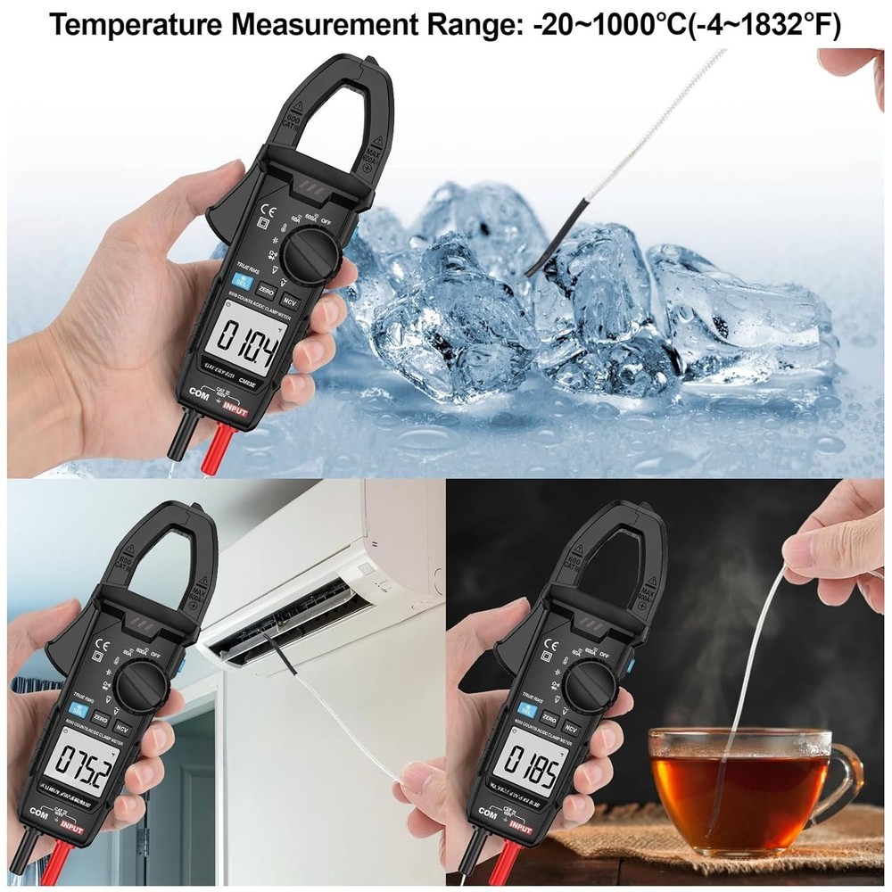 Digital Clamp Meter Multimeter TRMS 6000 Counts Voltage Tester Amp Volt Meter