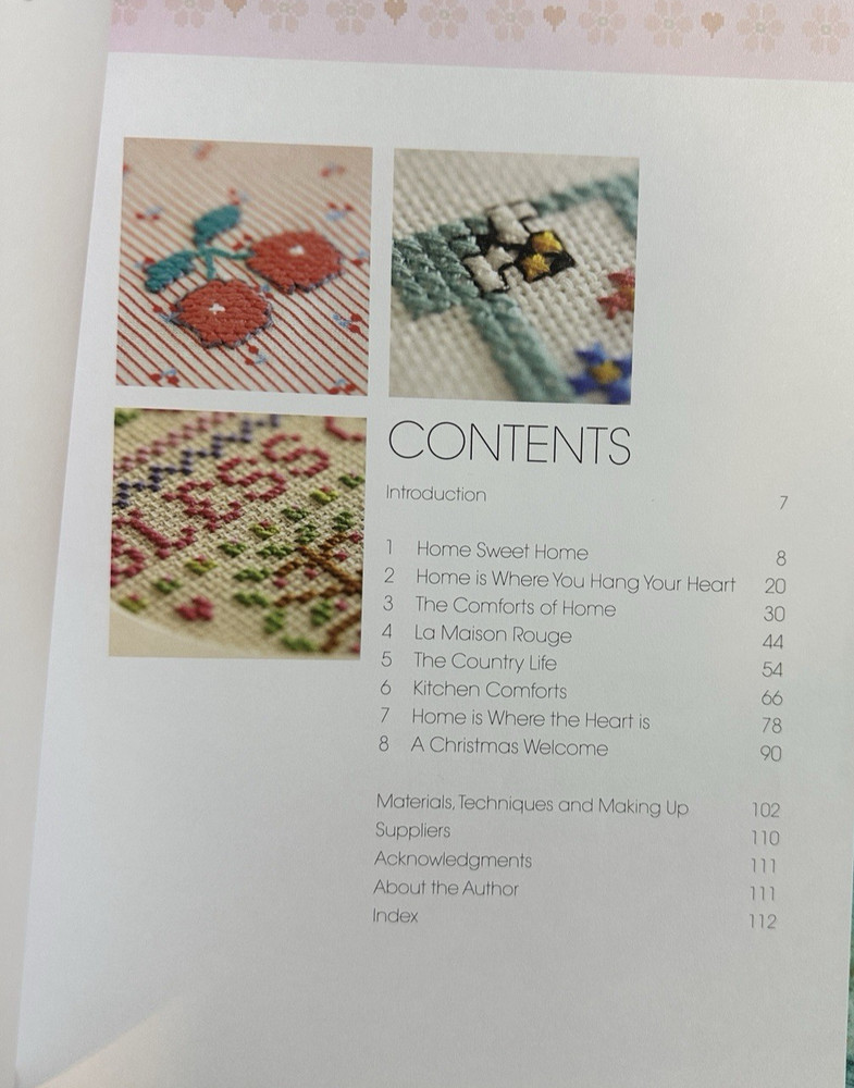 Home Sweet Home Cross Stitch Pattern Book 8 Sampler Patterns 2010 Christmas