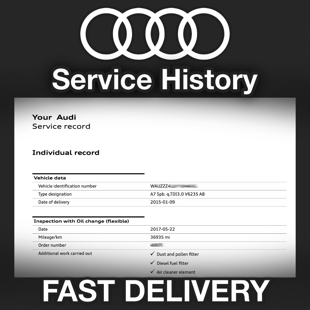 Audi Service History Records (Service Report)
