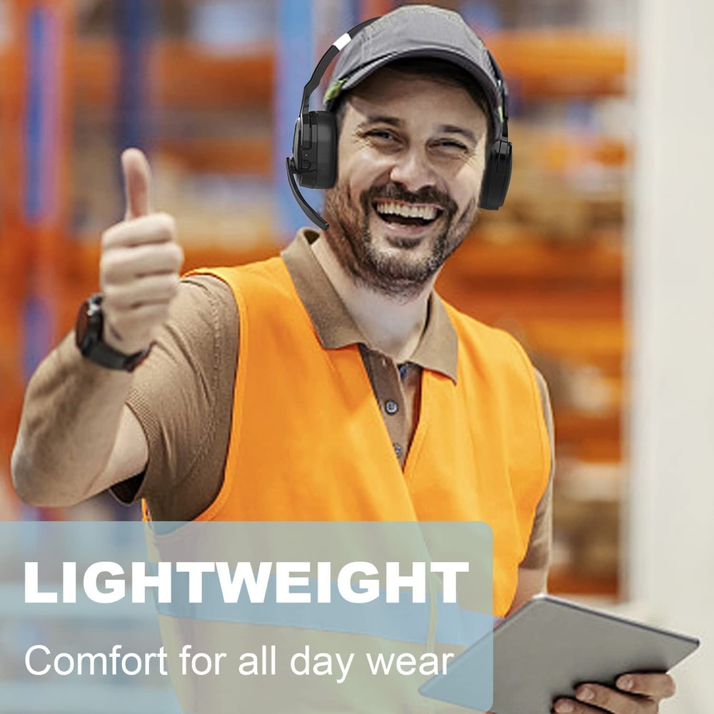 MONODEAL Trucker Bluetooth Headset ENC Dual Mic Mute Button 3 EQ Modes
