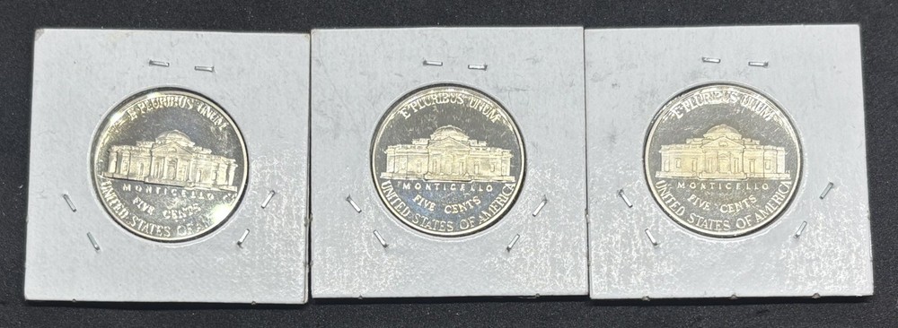 3 Different Proof Jefferson Nickels 2000 - 2007