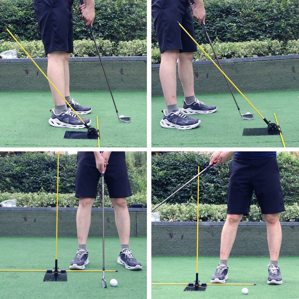 Golf Alignment Sticks and Angle Holder,Golf Training Practice Teaching Aid