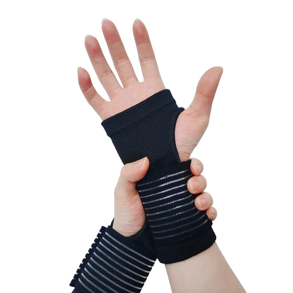 2 Pack Wrist Brace Compression Support Adjustable Carpal Tunnel