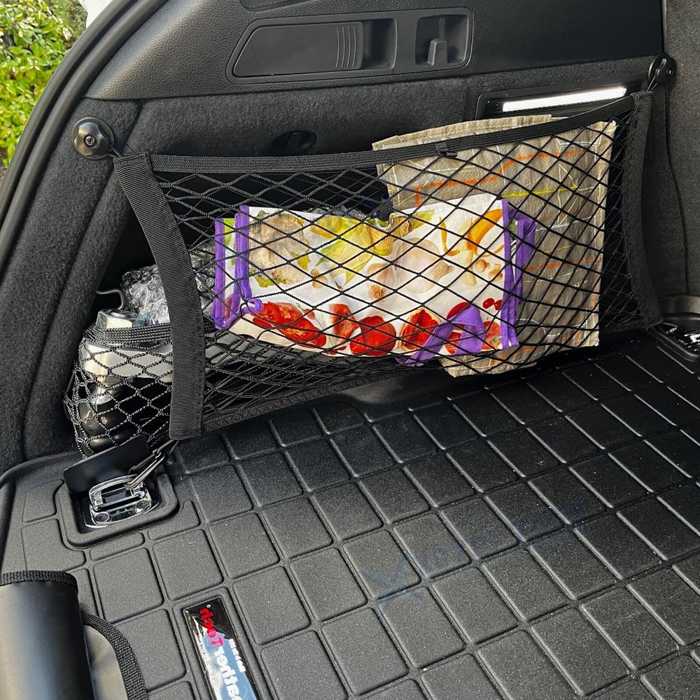 2 Pack Mesh Cargo Net Stretchable Elastic Car Storage Organizer Pouch Universal