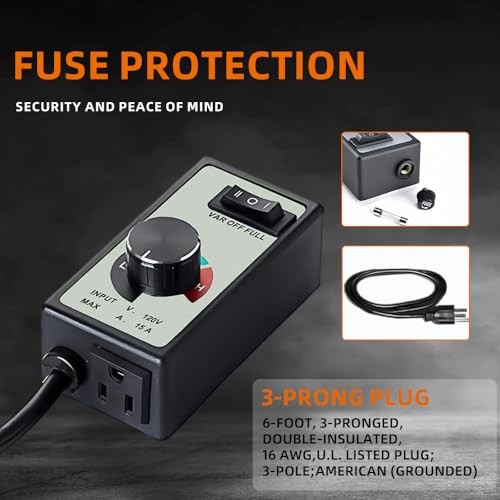 Electronic Fan Speed Controller, 0-100% Variable Speed Adjuster for Inline