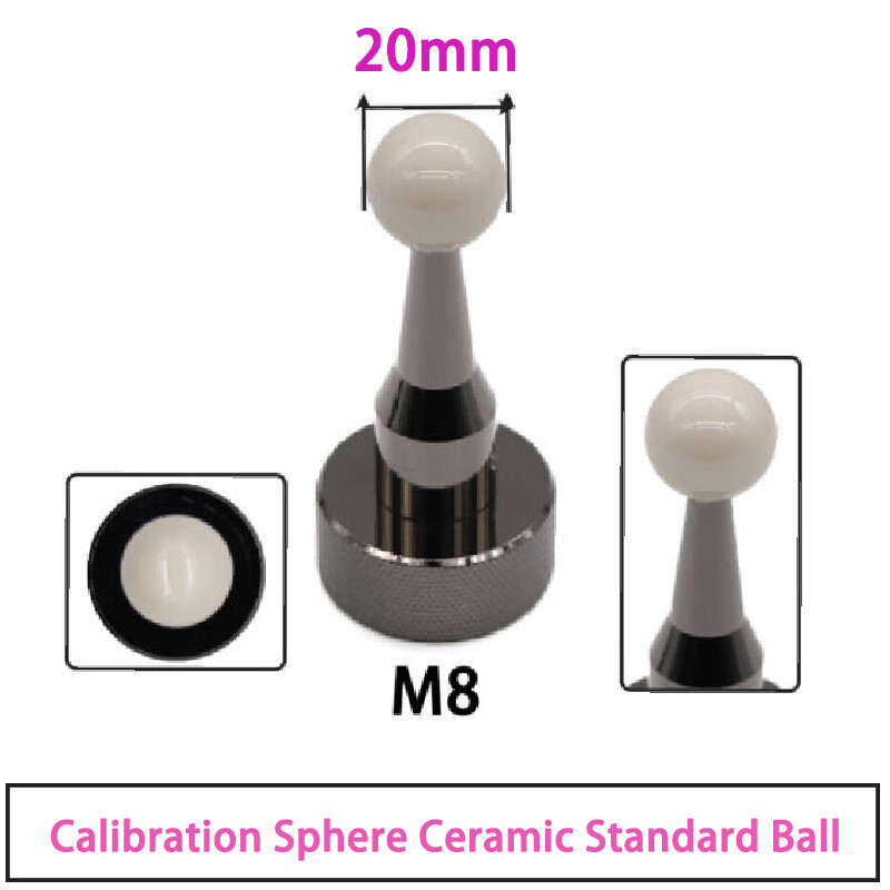 Ceramic Ball Reference Ball Calibration Sphere Precision 20mm Diameter With Base