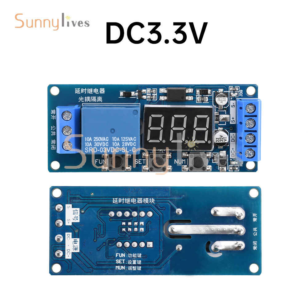 DC 3V 5V 12V 24V Digital LED Timer Delay Relay Start Switch Time Relay Module