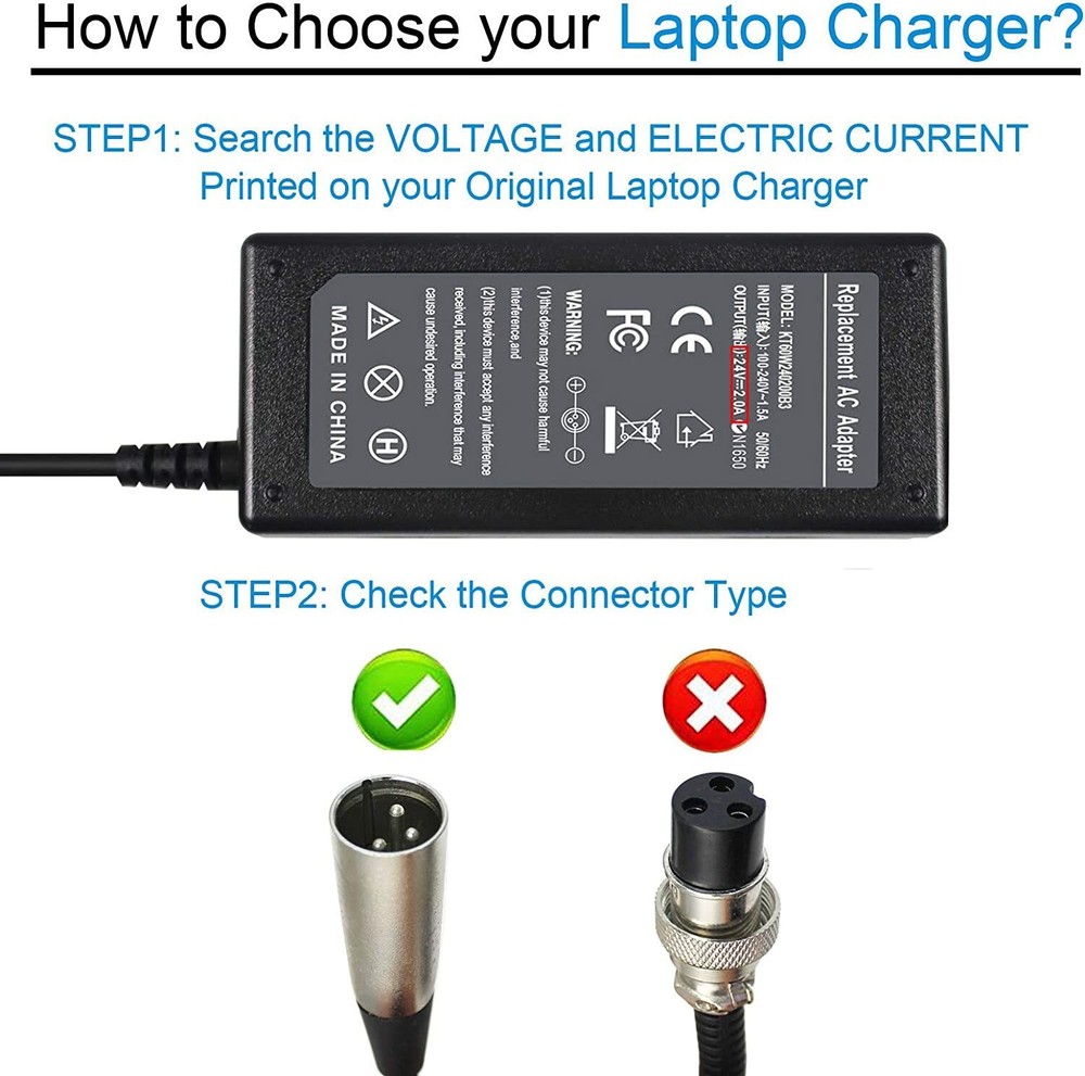 24V 2A Adapter Charger for Pride Mobility (EA1065 replacement)