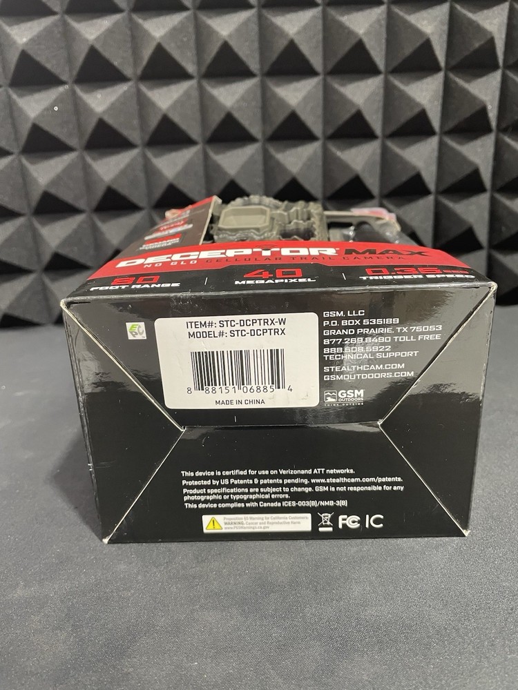 Stealth Cam Deceptor Max 40MP Cellular Trail Camera STC-DCPTRX-W Open Box