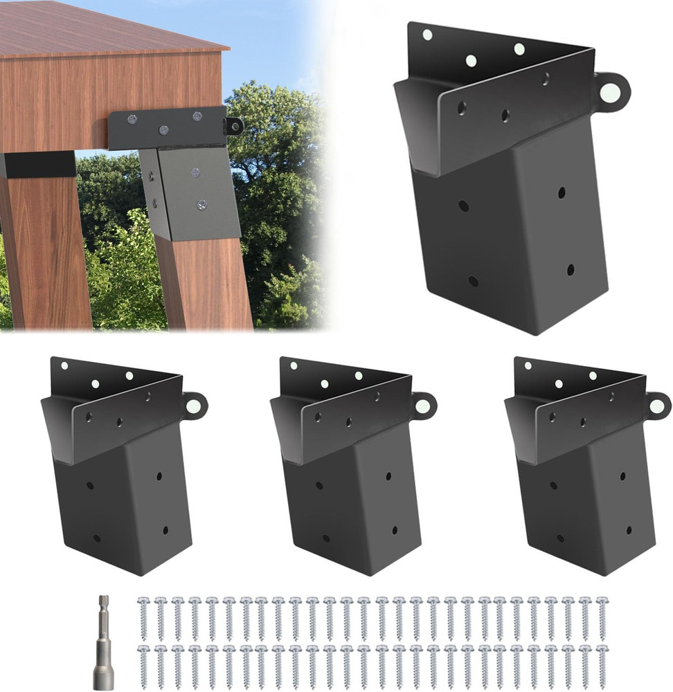 Deer Stand Brackets(4 Pcs ), 4"X 4" Deer Blind Brackets, Compound Angle Platform
