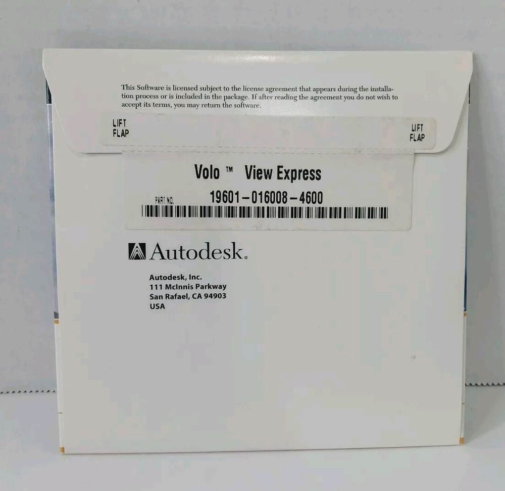 Autodesk Volo View Express Disc New Unopened