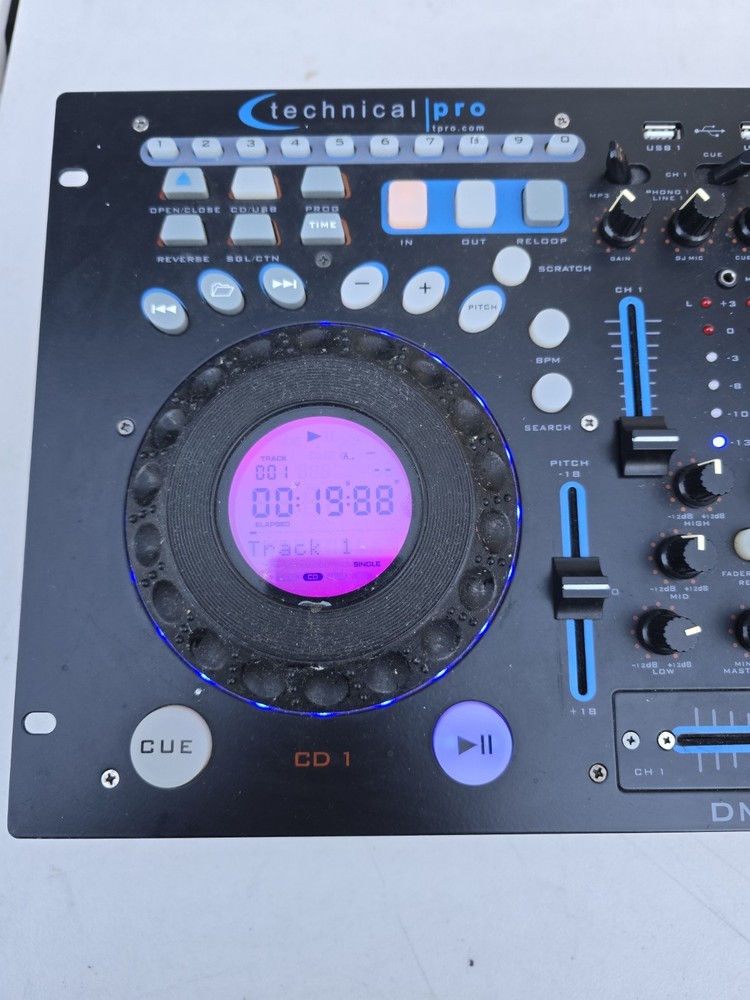 Technical Pro DMXP6 Double CD Mixer with USB, Scratch and BPM