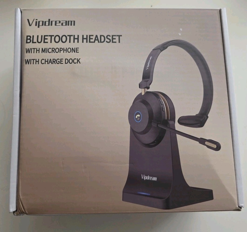 Vipdream Wireless Headset with Microphone for Work, Bluetooth 5.3 Computer Heads
