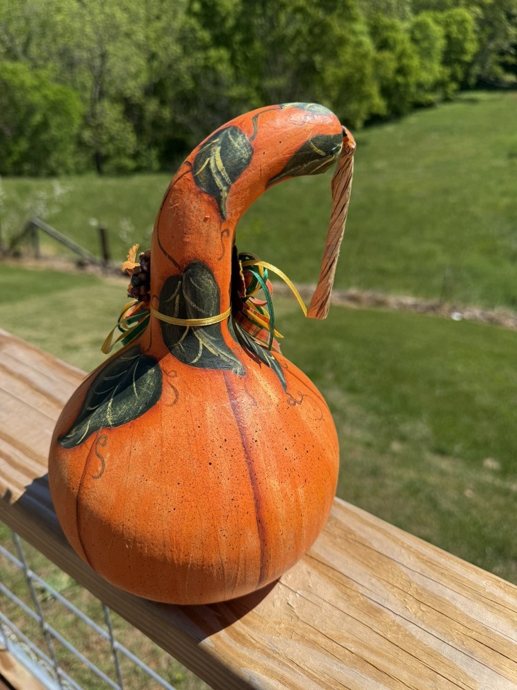Pumpkin Gourd Hand Painted