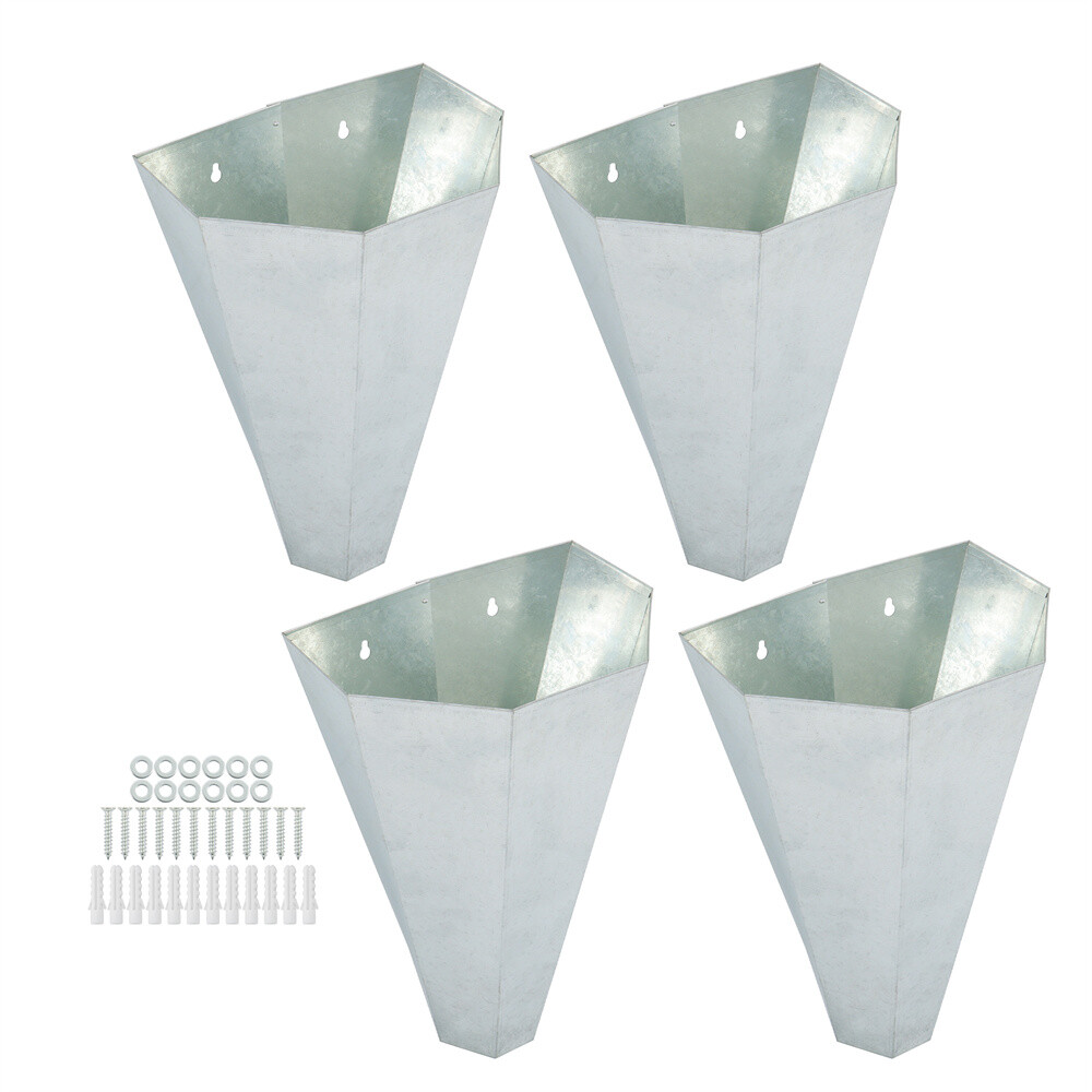 4 Pack Medium Chicken Cone Galvanized Steel Poultry Restraining Cone For Birds